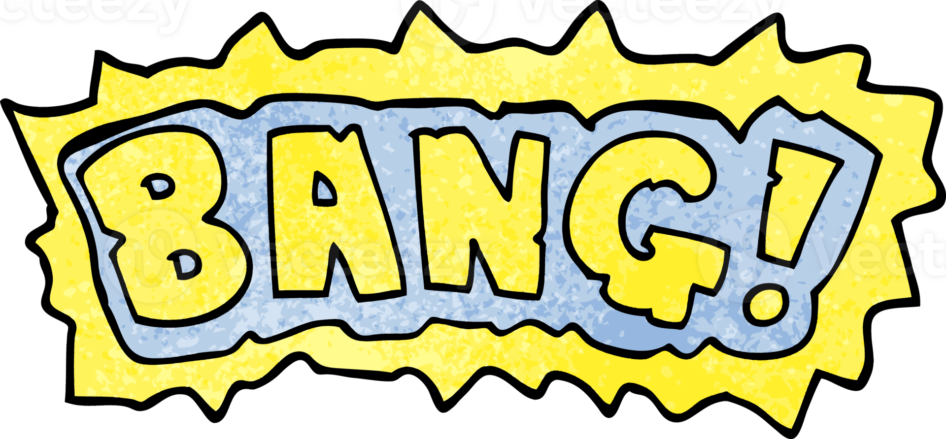 cartoon doodle word bang png