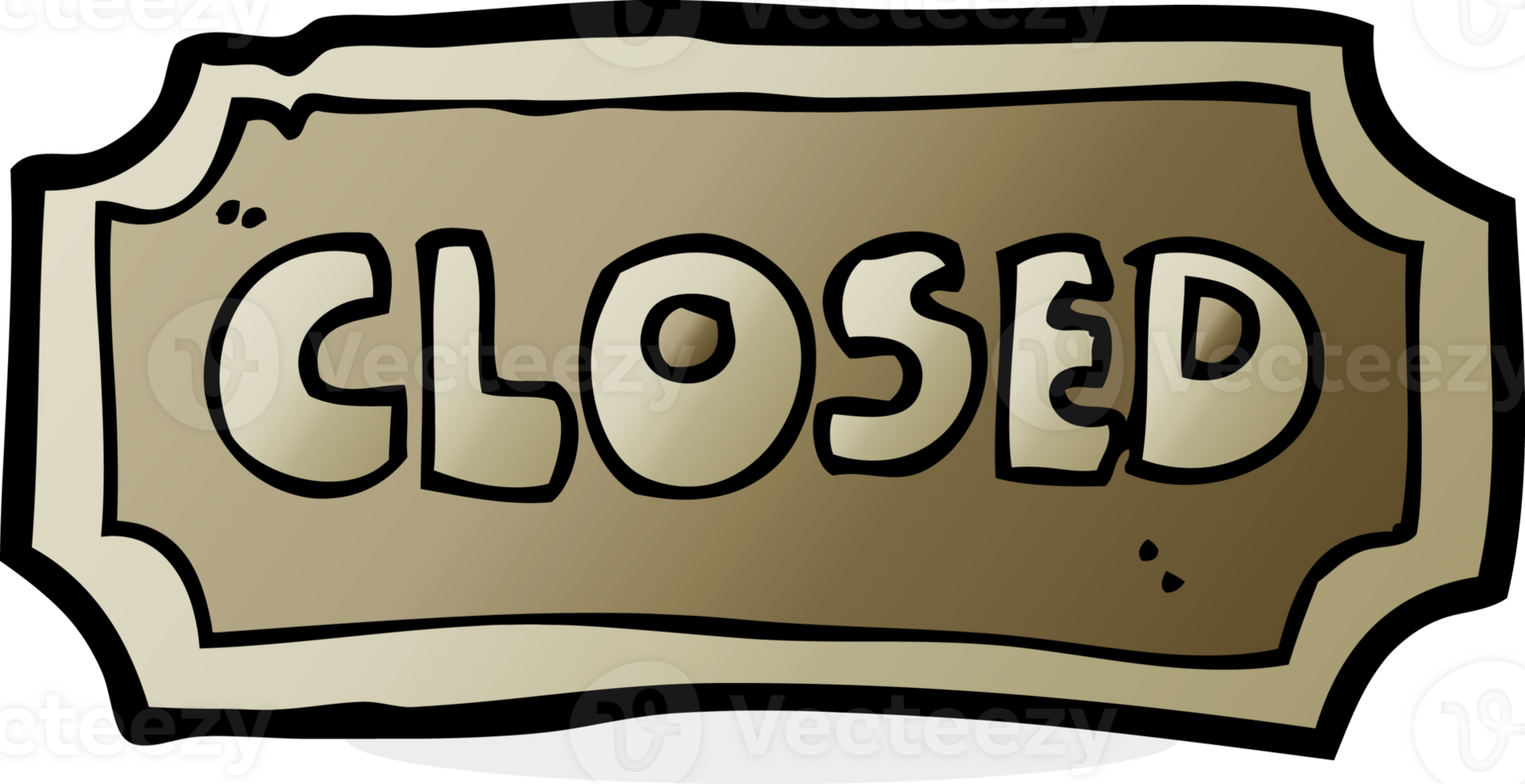 cartoon closed sign png