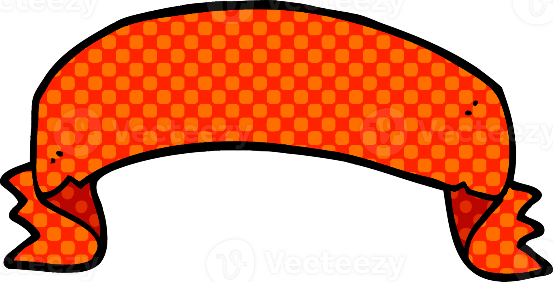 cartoon doodle scroll banner png