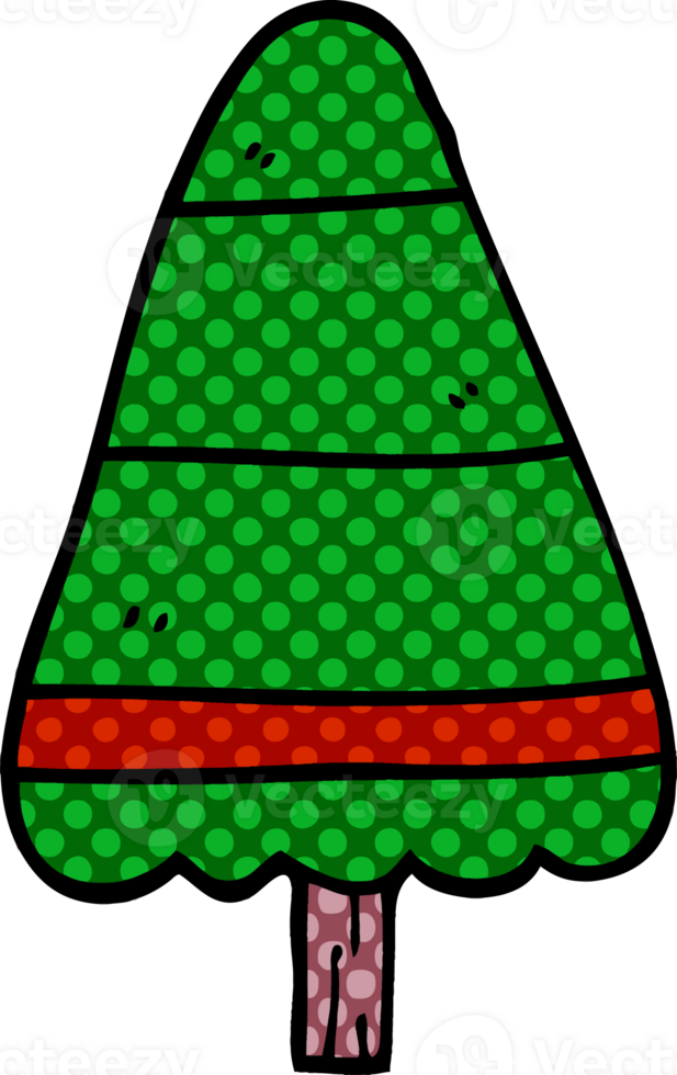 cartoon doodle christmas tree png