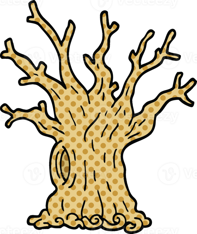 comic book style cartoon tree png