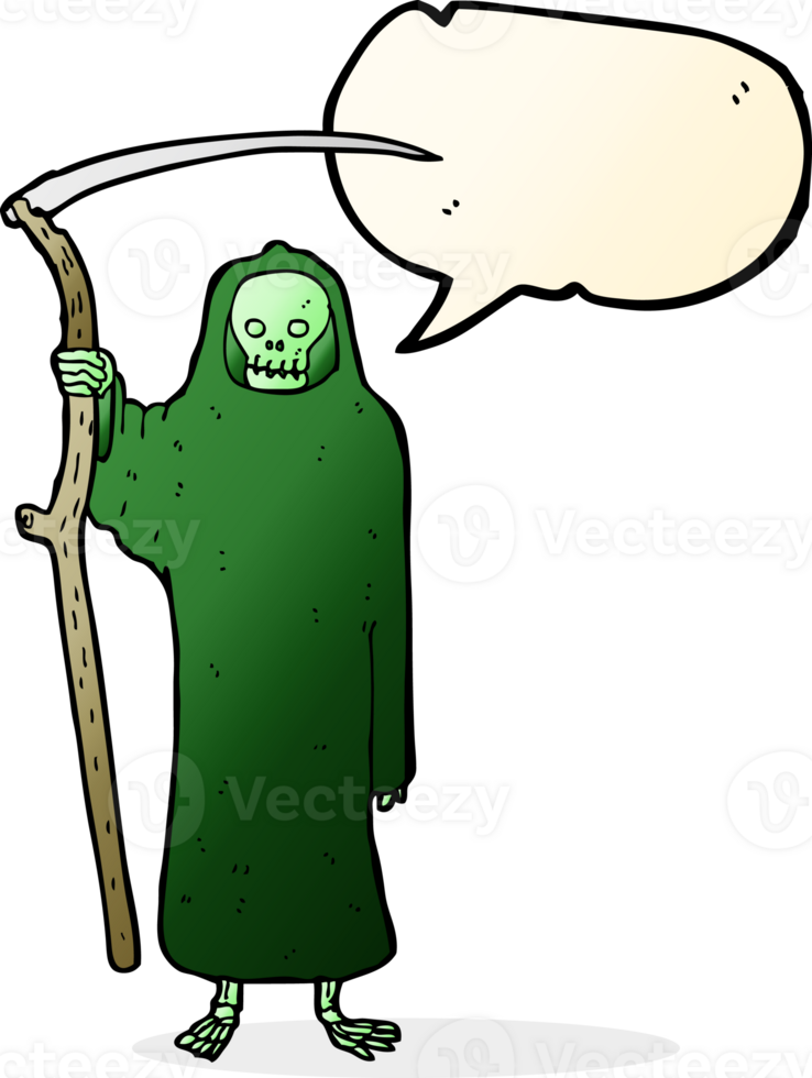 death cartoon with speech bubble png