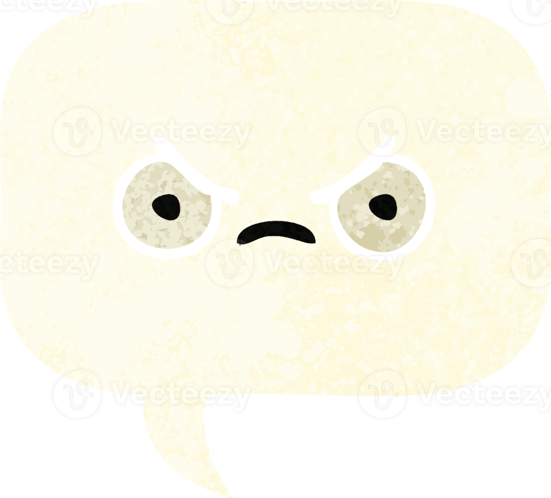 retro illustration style cartoon of a speech bubble png
