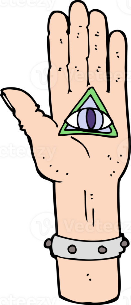 cartoon spooky hand symbol png