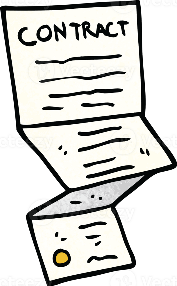 cartoon doodle long contract png