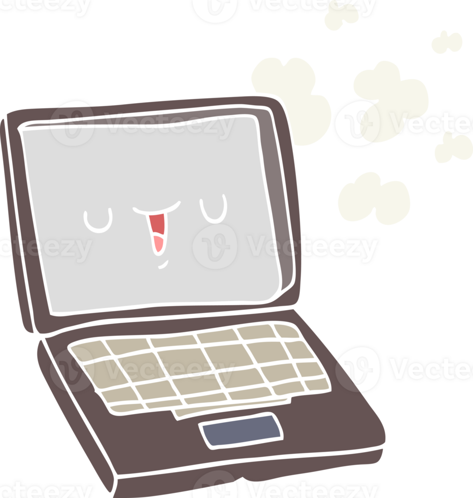 flat color style cartoon computer png