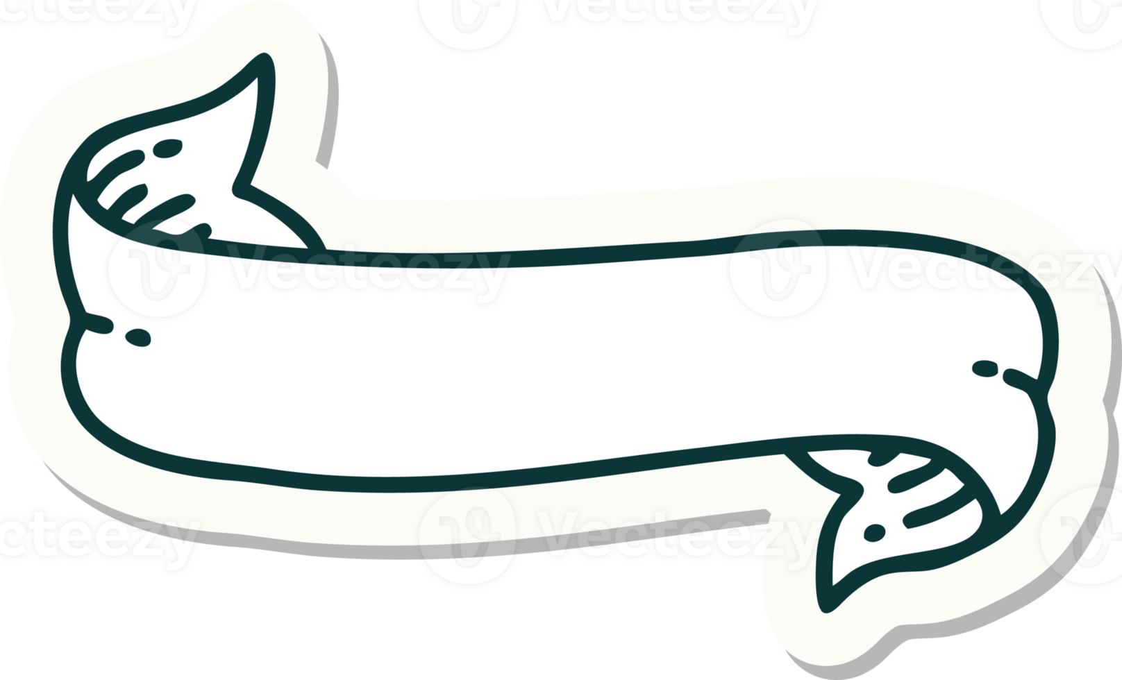 sticker of tattoo in traditional style of a banner png