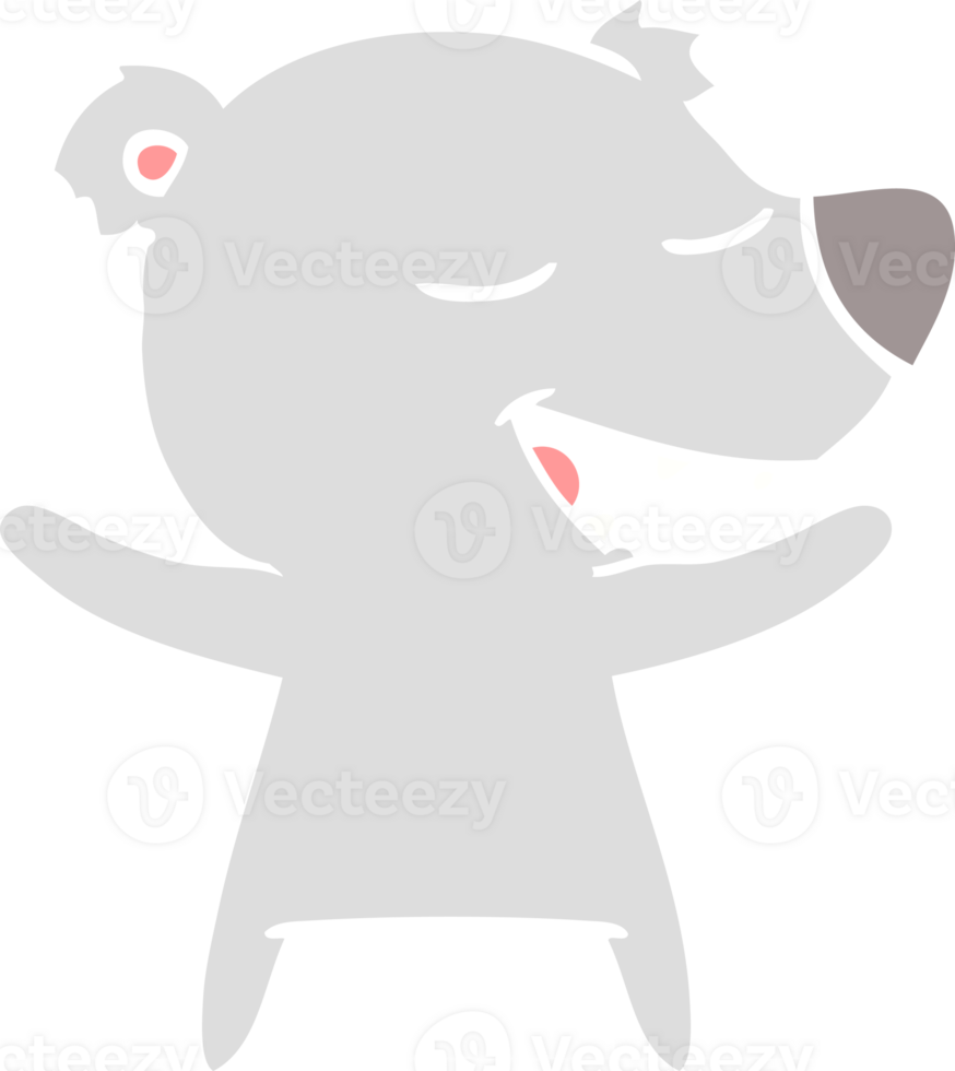 flat color style cartoon bear png