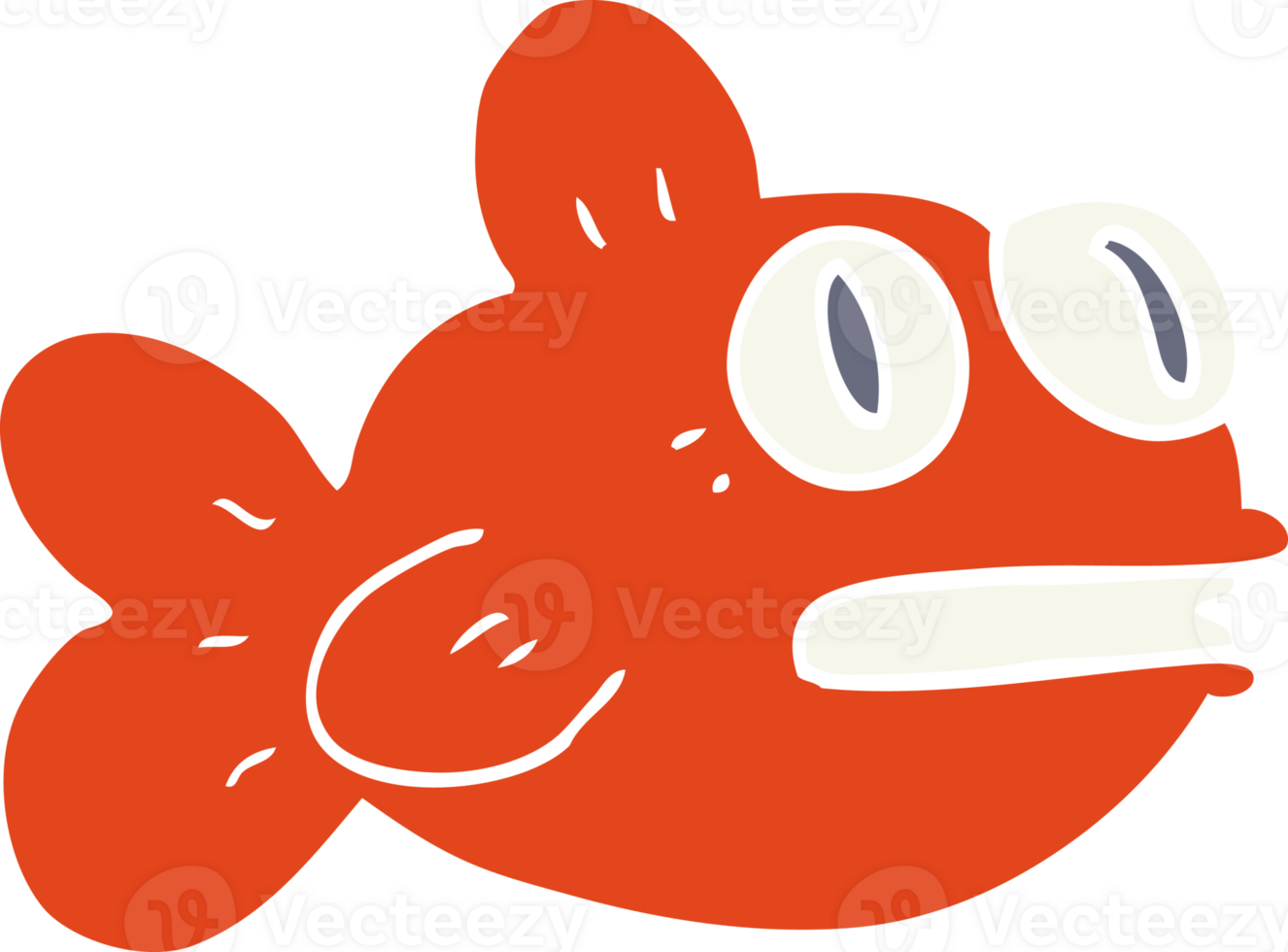 flat color style cartoon fish png