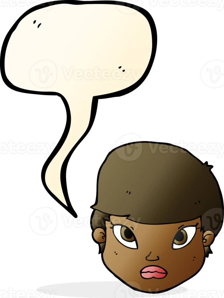 cartoon serious face with speech bubble png