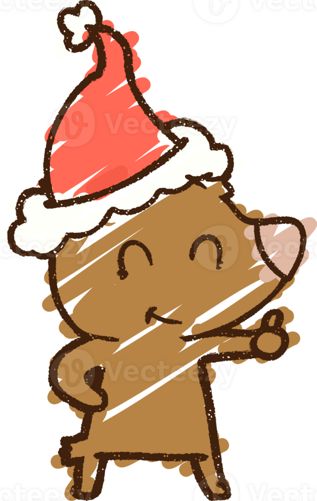 Christmas Bear Chalk Drawing png