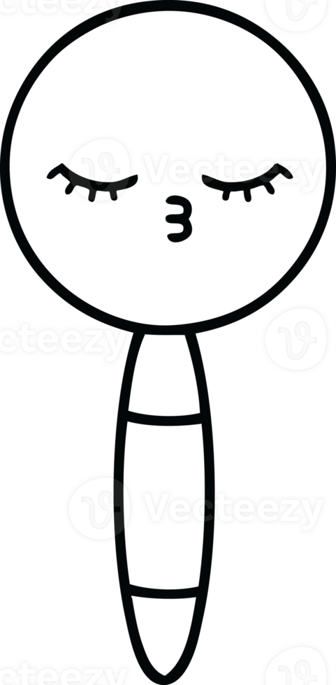 line drawing cartoon of a magnifying glass png
