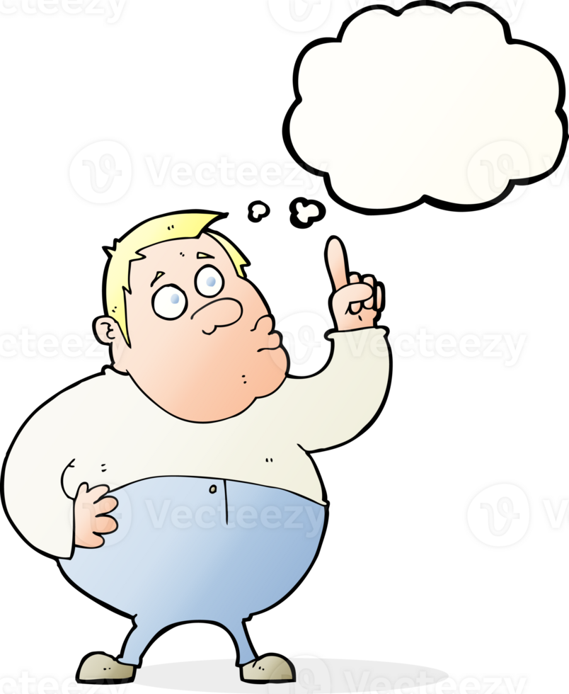 cartoon man asking question with thought bubble png