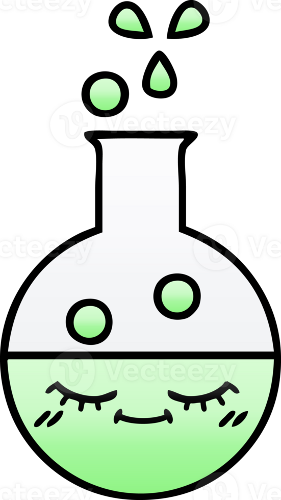 gradient shaded cartoon test tube png
