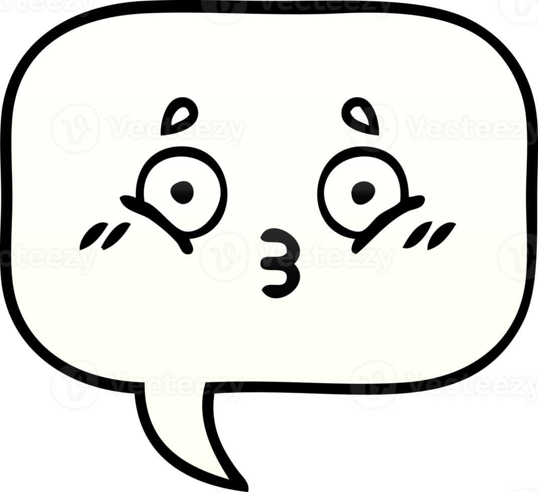 gradient shaded cartoon speech bubble png