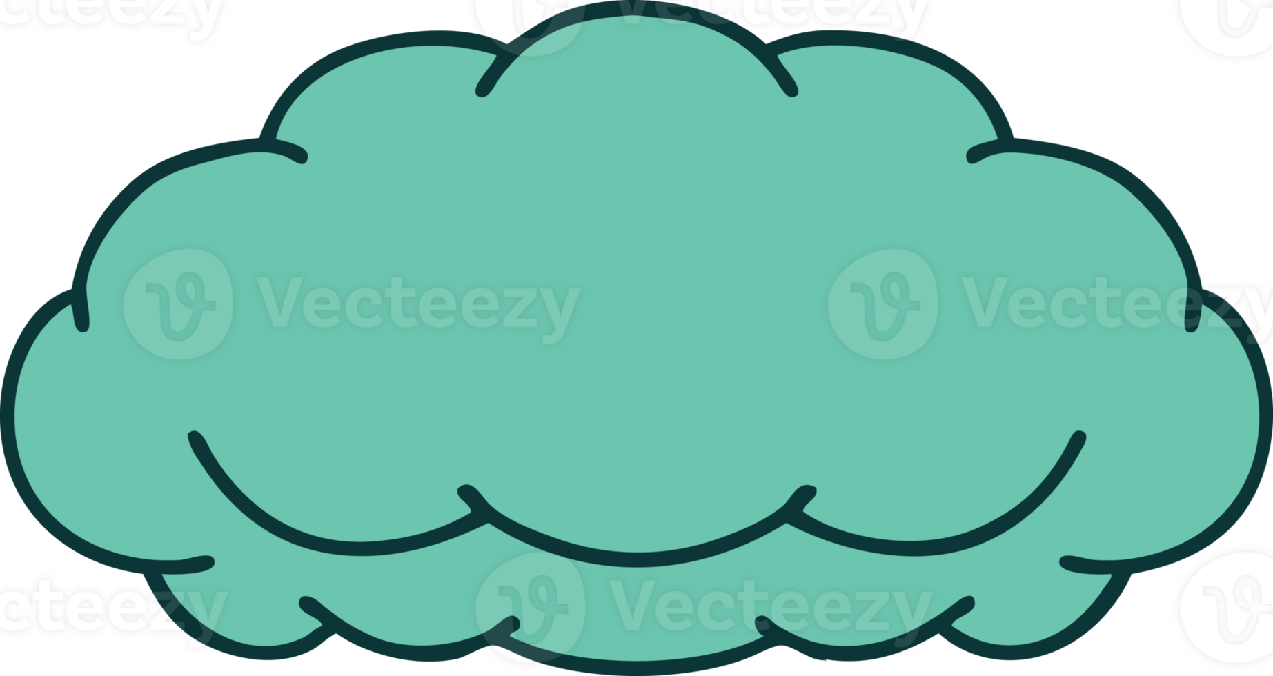 tattoo style icon of a cloud a grey cloud png