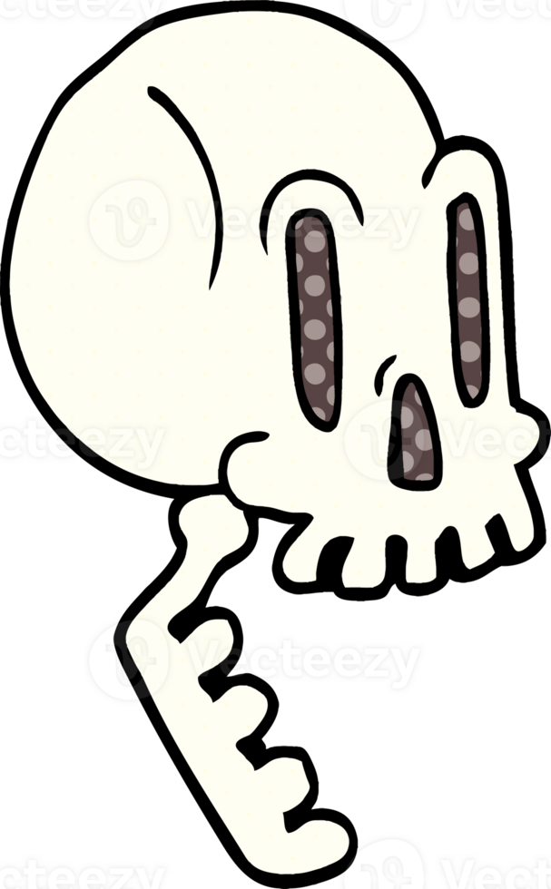 cartoon doodle of a skull png