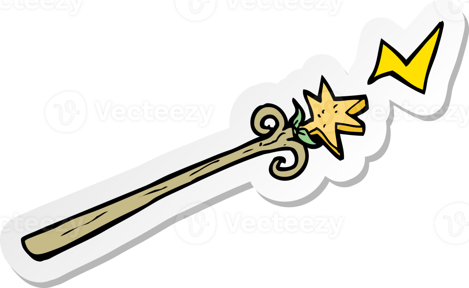 sticker of a cartoon magic wand png
