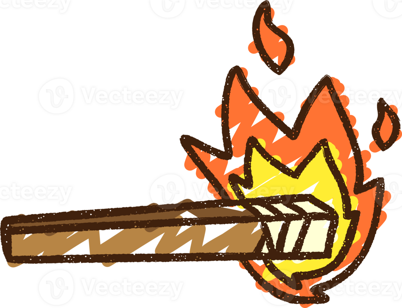 Burning Torch Chalk Drawing png