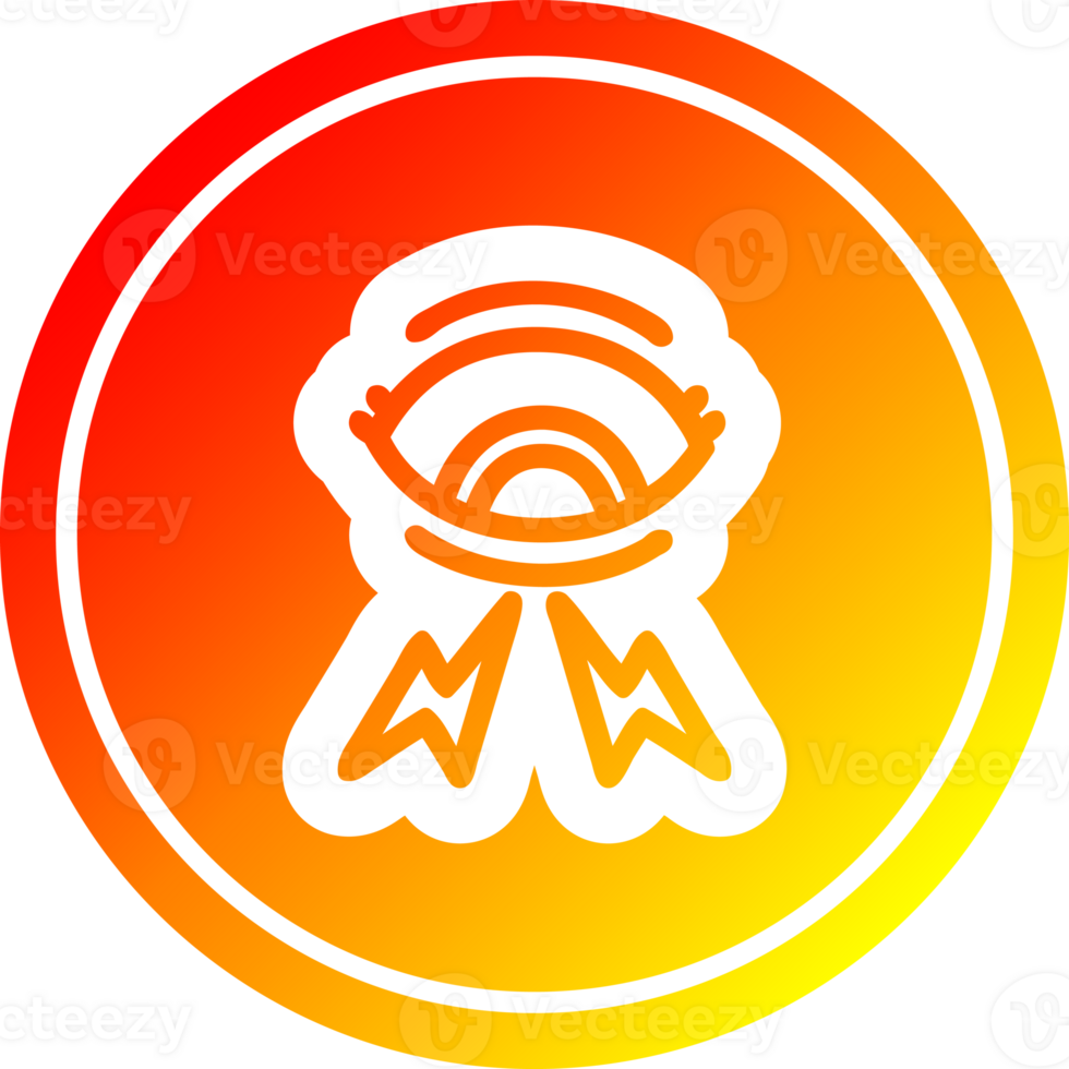 mystic eye circular in hot gradient spectrum png