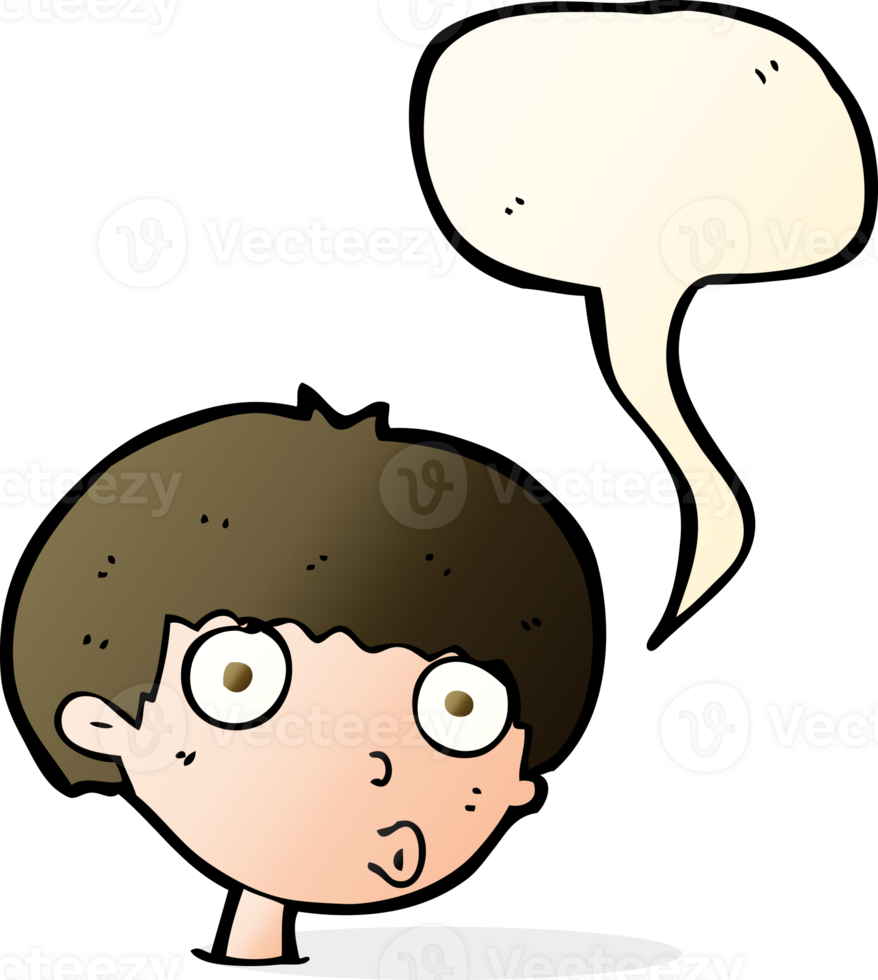 cartoon surprised boy with speech bubble png