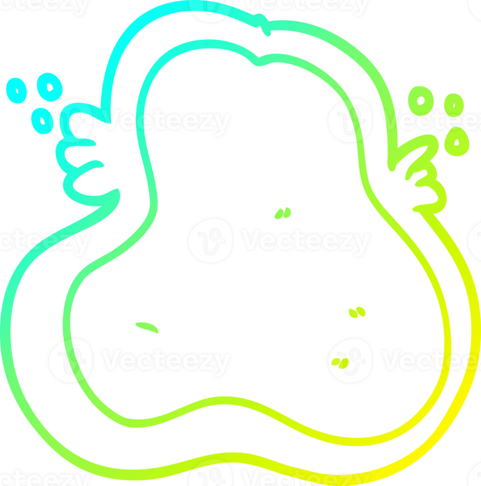 cold gradient line drawing cartoon amoeba png