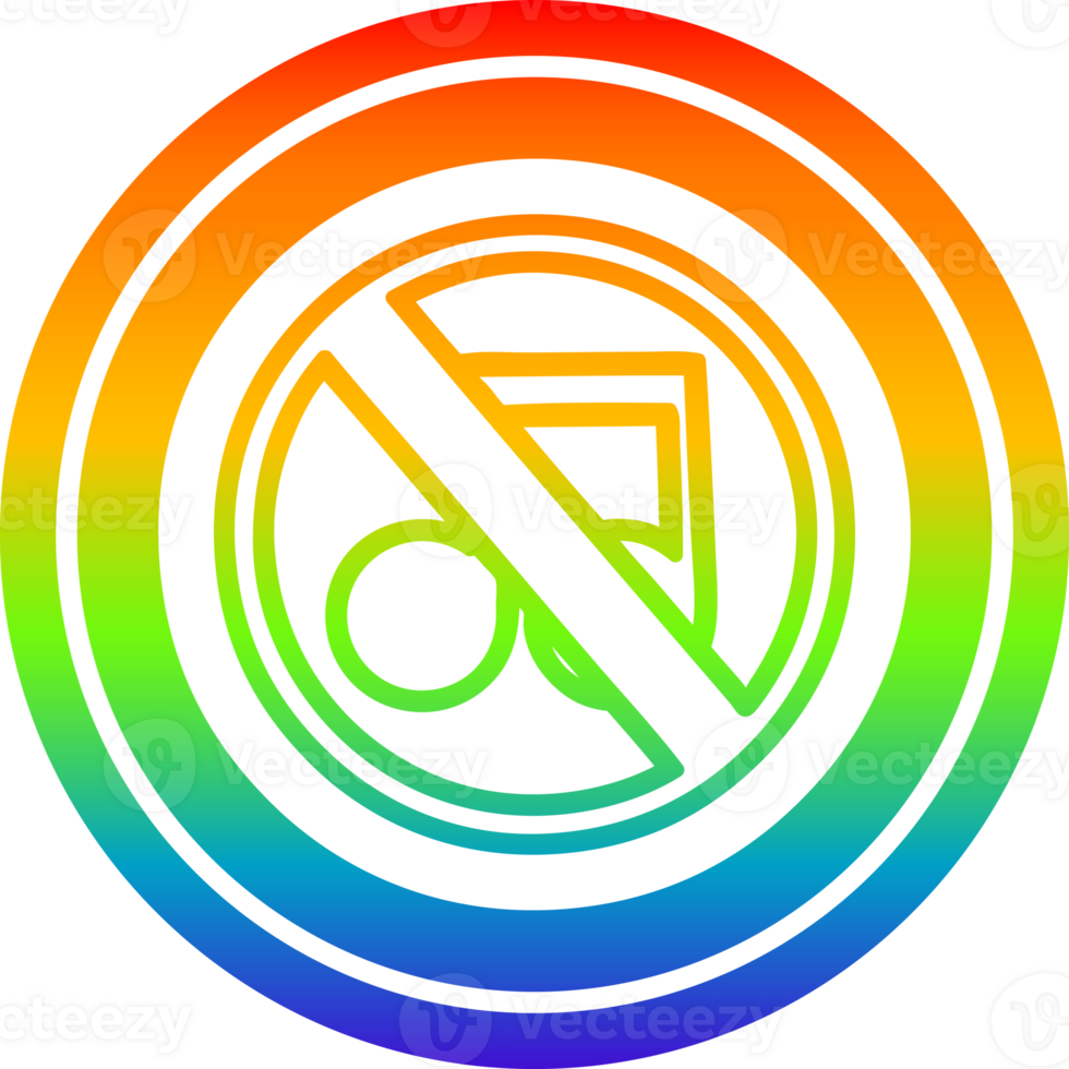 no music circular in rainbow spectrum png