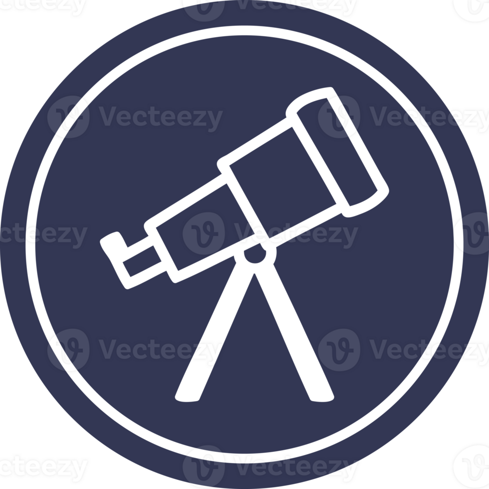 astronomy telescope circular icon png