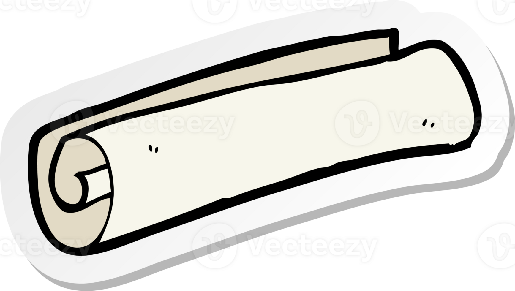 sticker of a cartoon scroll png