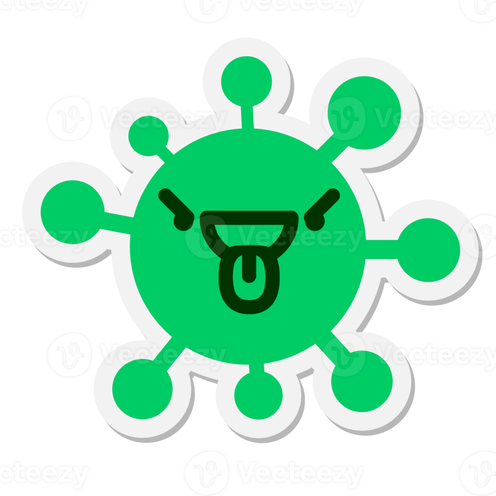 angry mean virus sticker png