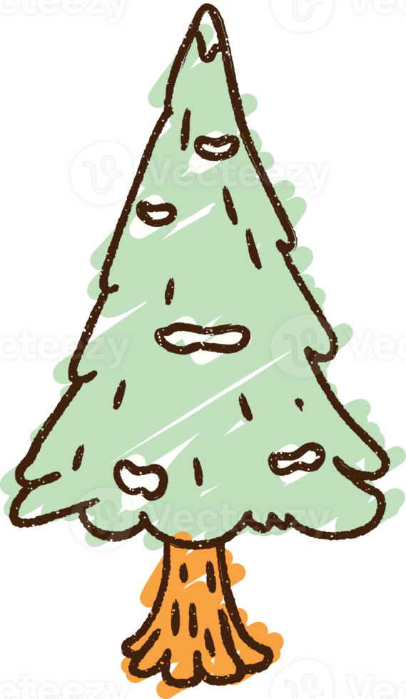 Snowy Tree Chalk Drawing png