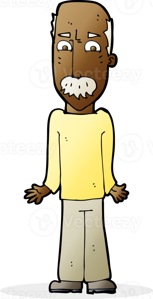cartoon dad shrugging shoulders png