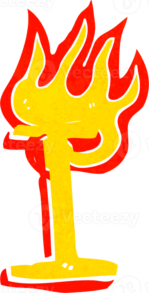 cartoon flaming letter png