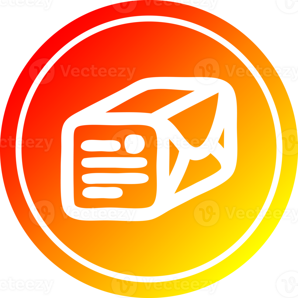 wrapped parcel circular in hot gradient spectrum png