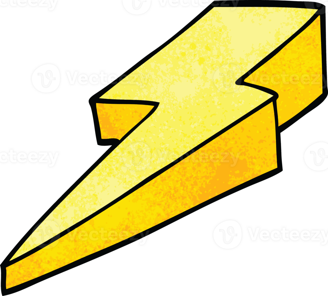 cartoon doodle decorative lightning bolt png