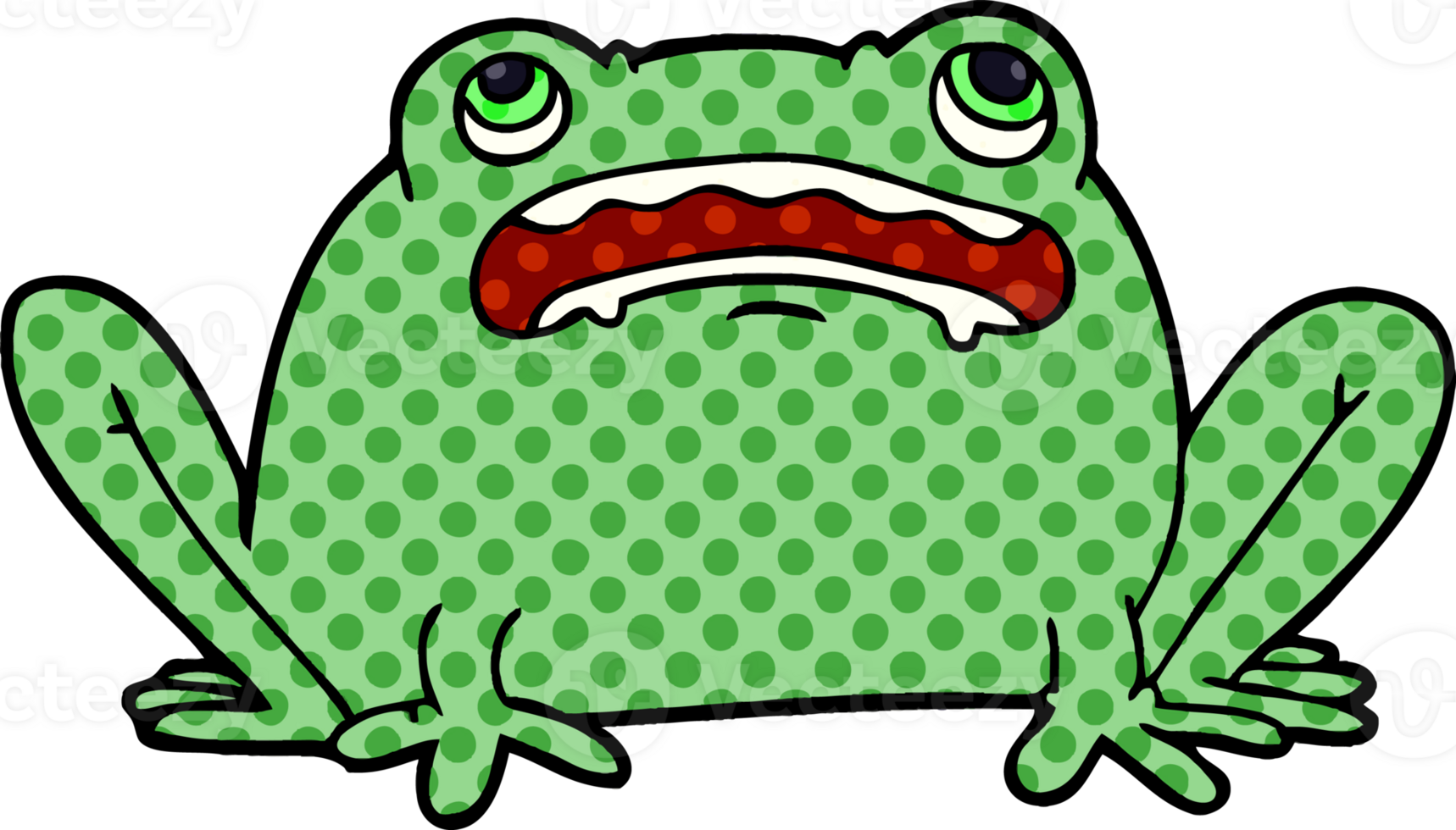 cartoon doodle frog png