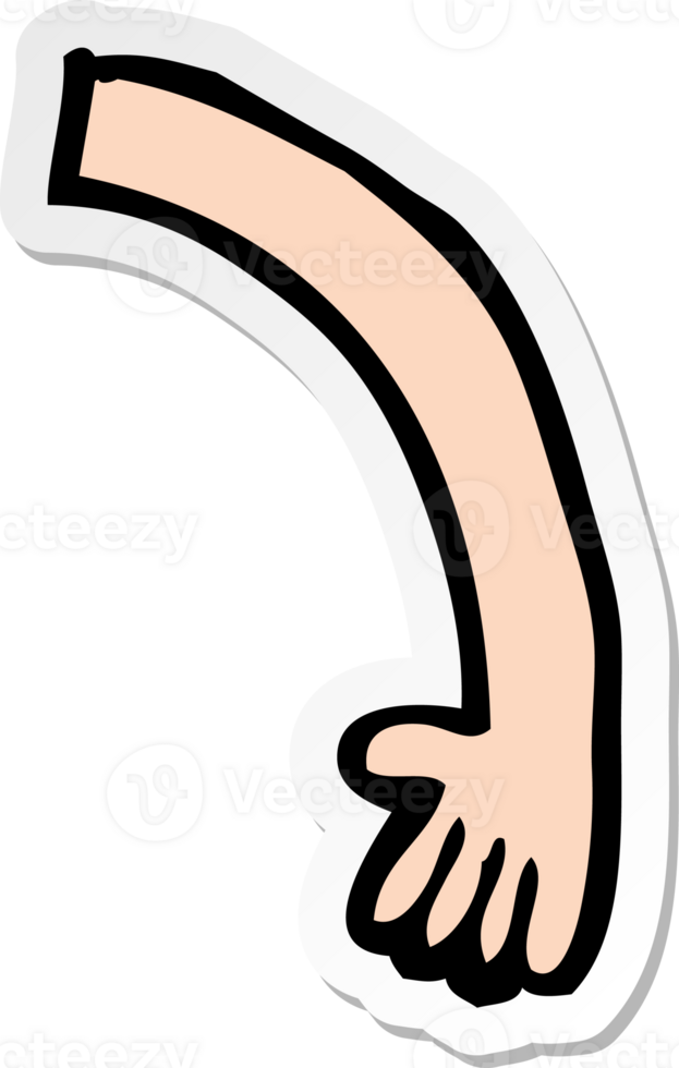 sticker of a cartoon arm png