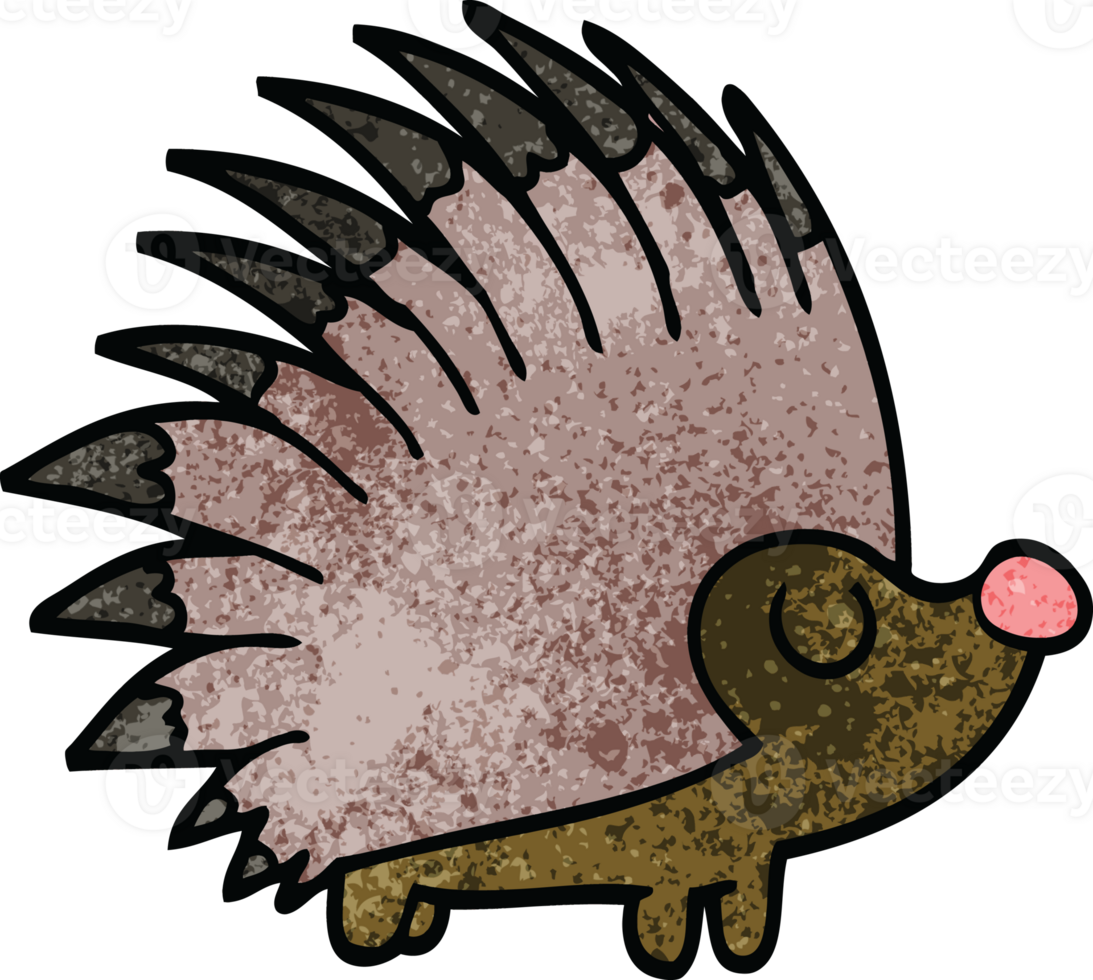cartoon doodle spiky hedgehog png