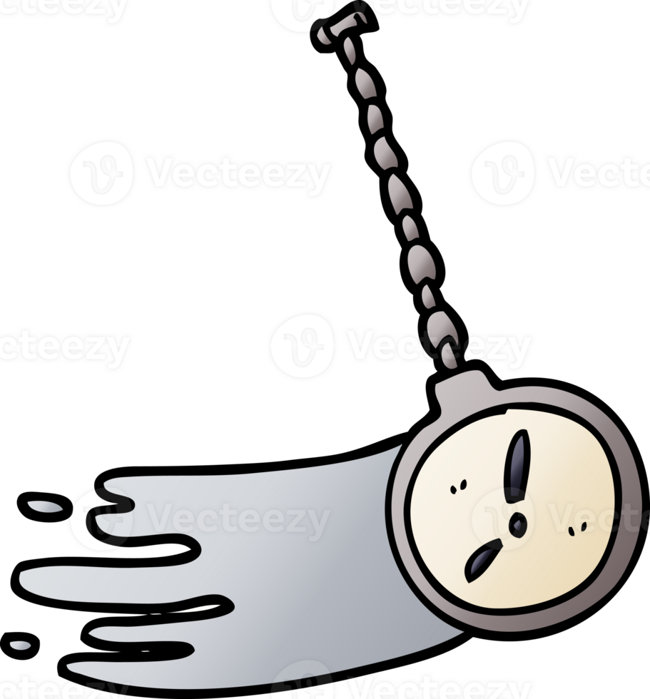 cartoon doodle hypnotist watch png