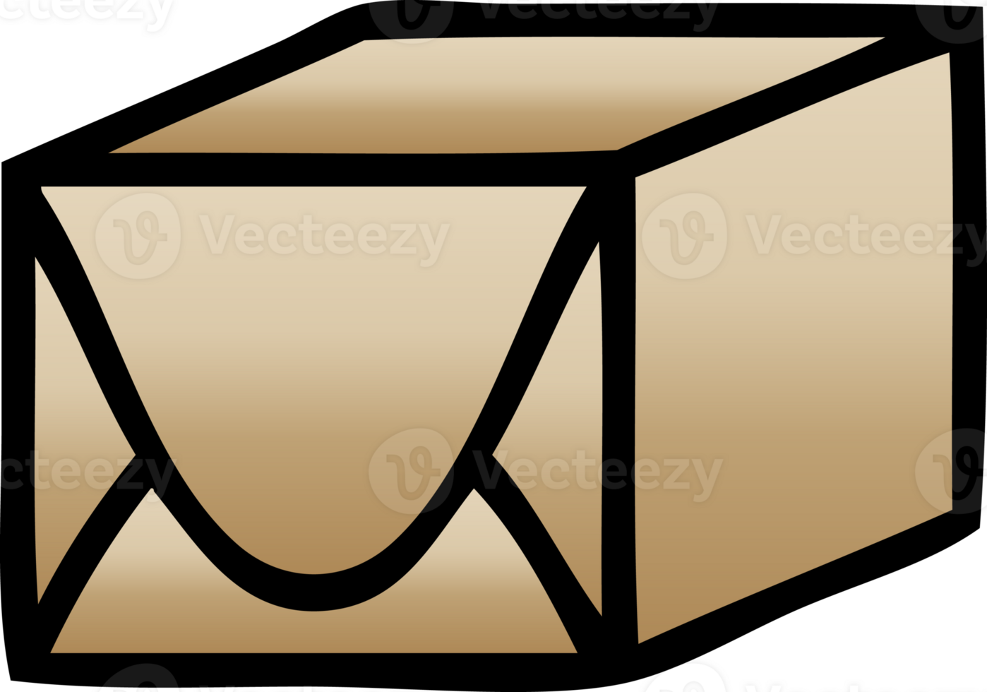 gradient shaded cartoon paper parcel png