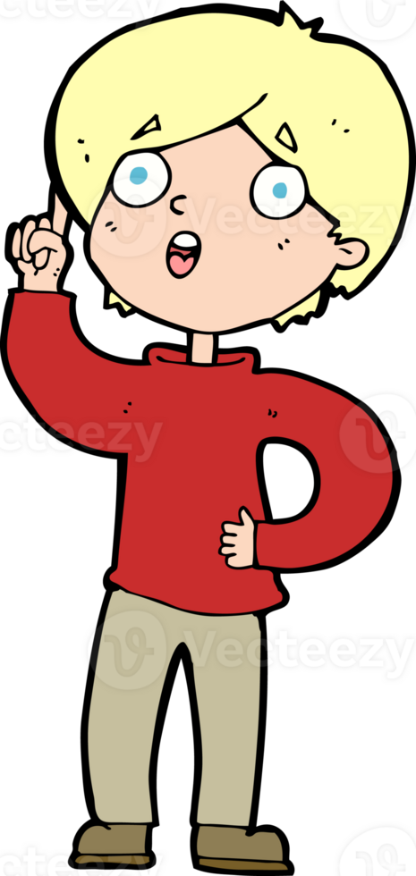 cartoon boy with idea png