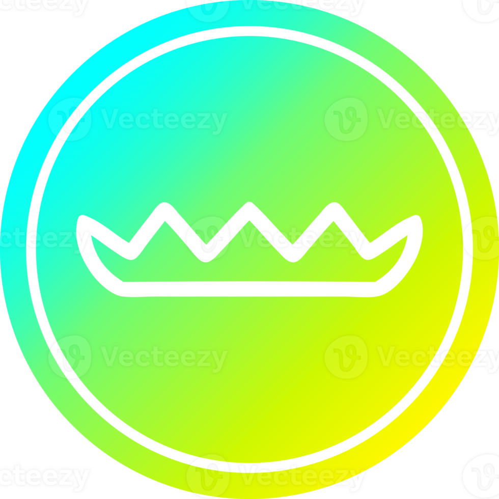 simple leaves circular in cold gradient spectrum png
