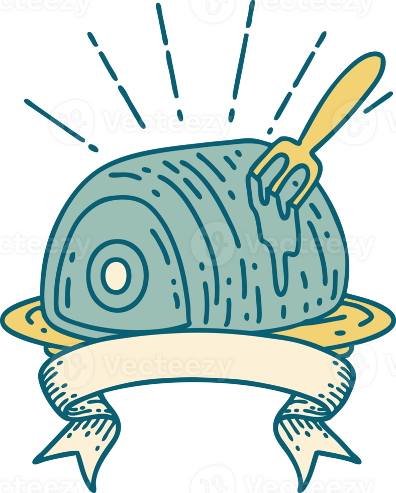 banner with tattoo style roast beef png