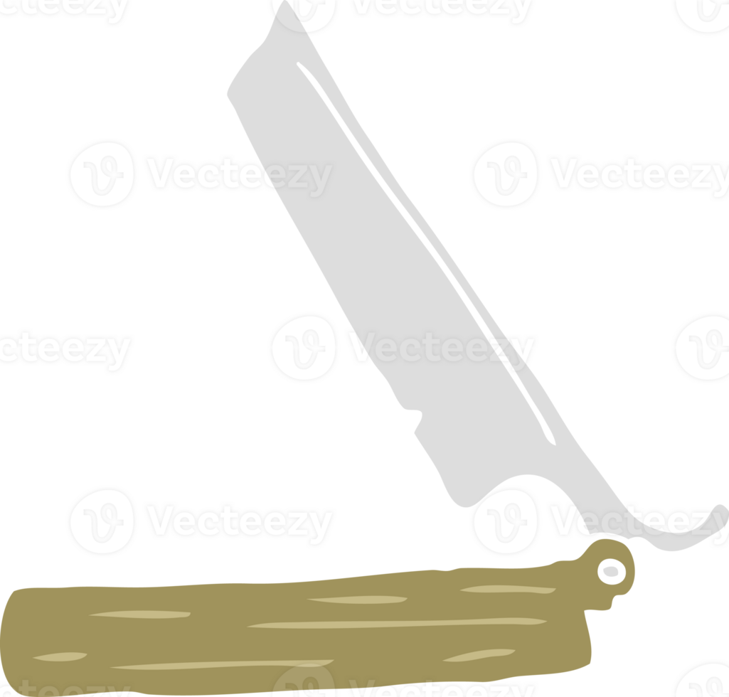 flat color style cartoon traditional razor png
