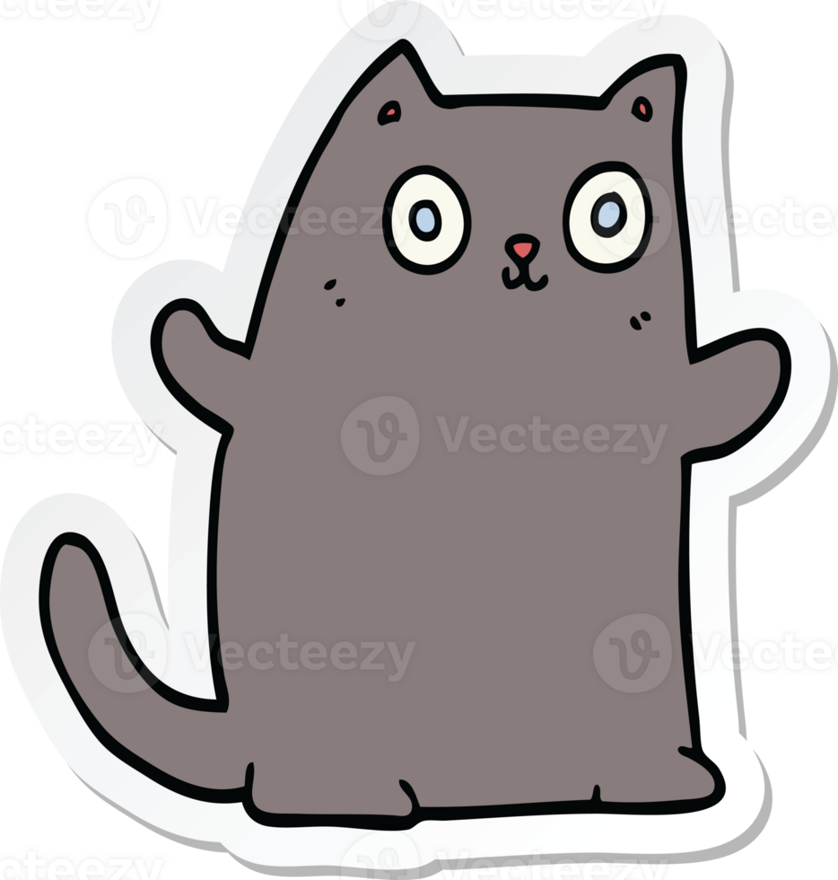 sticker of a cartoon cat png