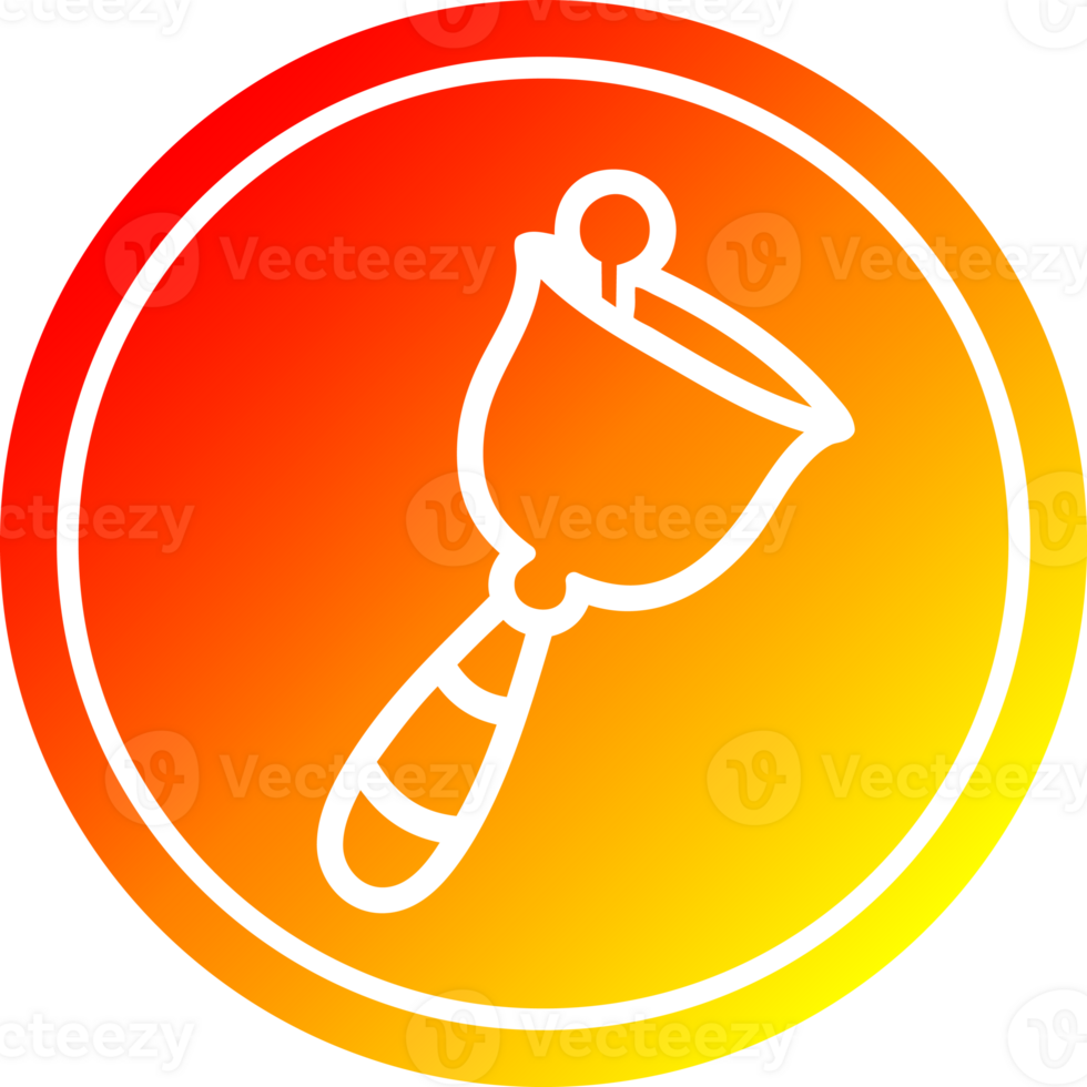 hand bell circular in hot gradient spectrum png