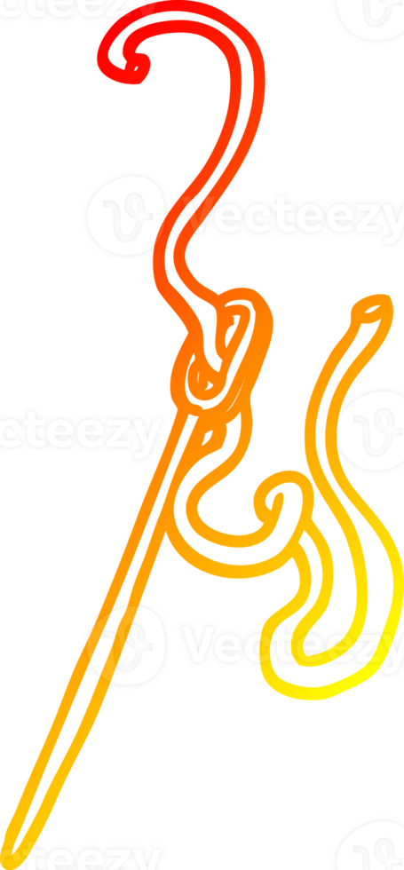 warm gradient line drawing cartoon needle and thread png