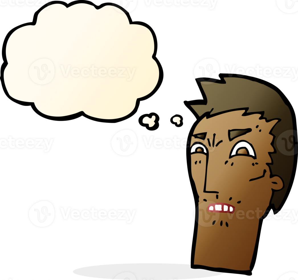cartoon angry face with thought bubble png
