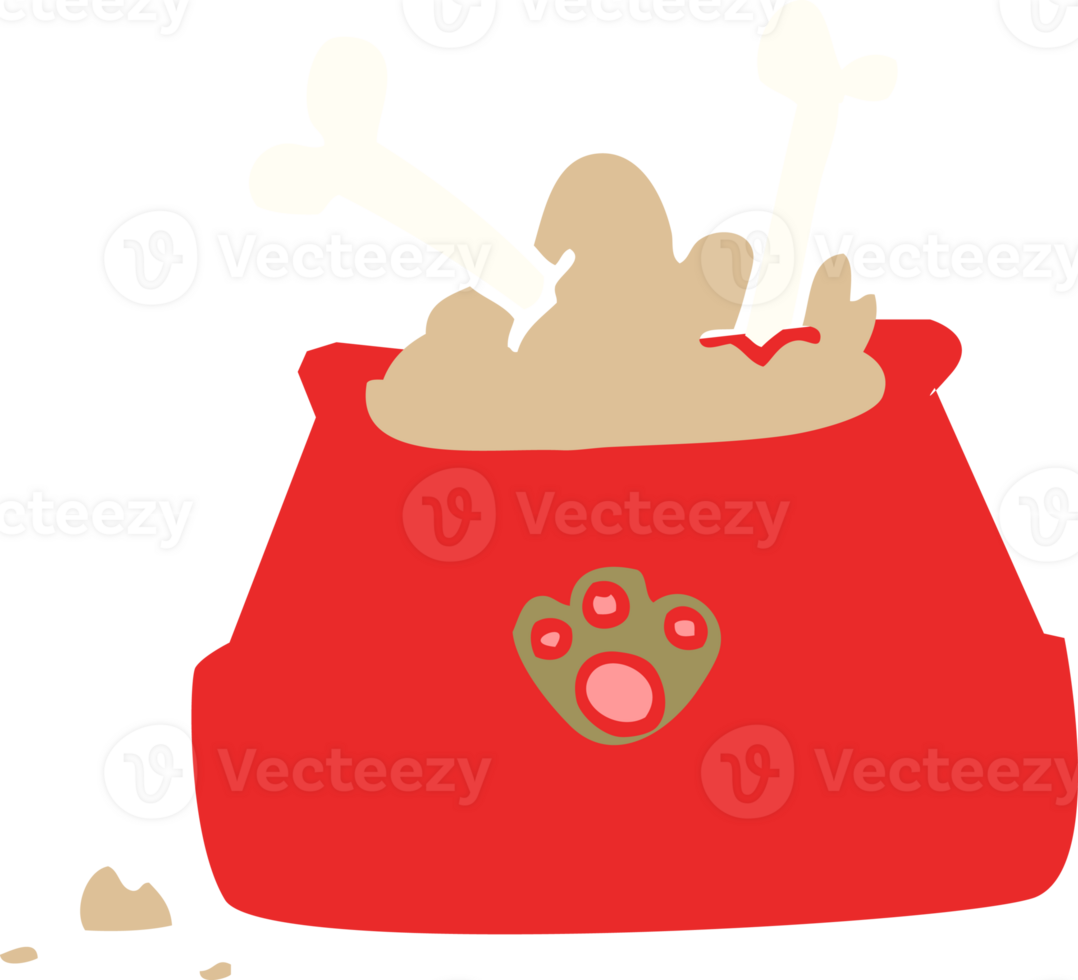 cartoon doodle pet bowl png