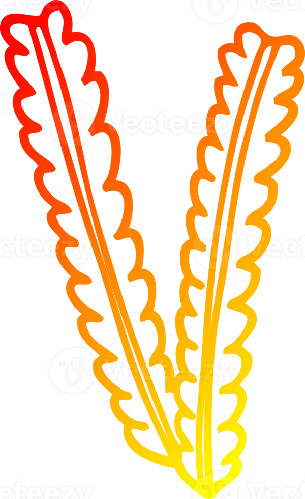 warm gradient line drawing of a cartoon wheat png